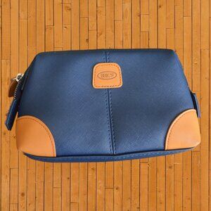 Bric's Qatar Airlines Exclusive Men's Business Class Toiletry Bag Navy Brown